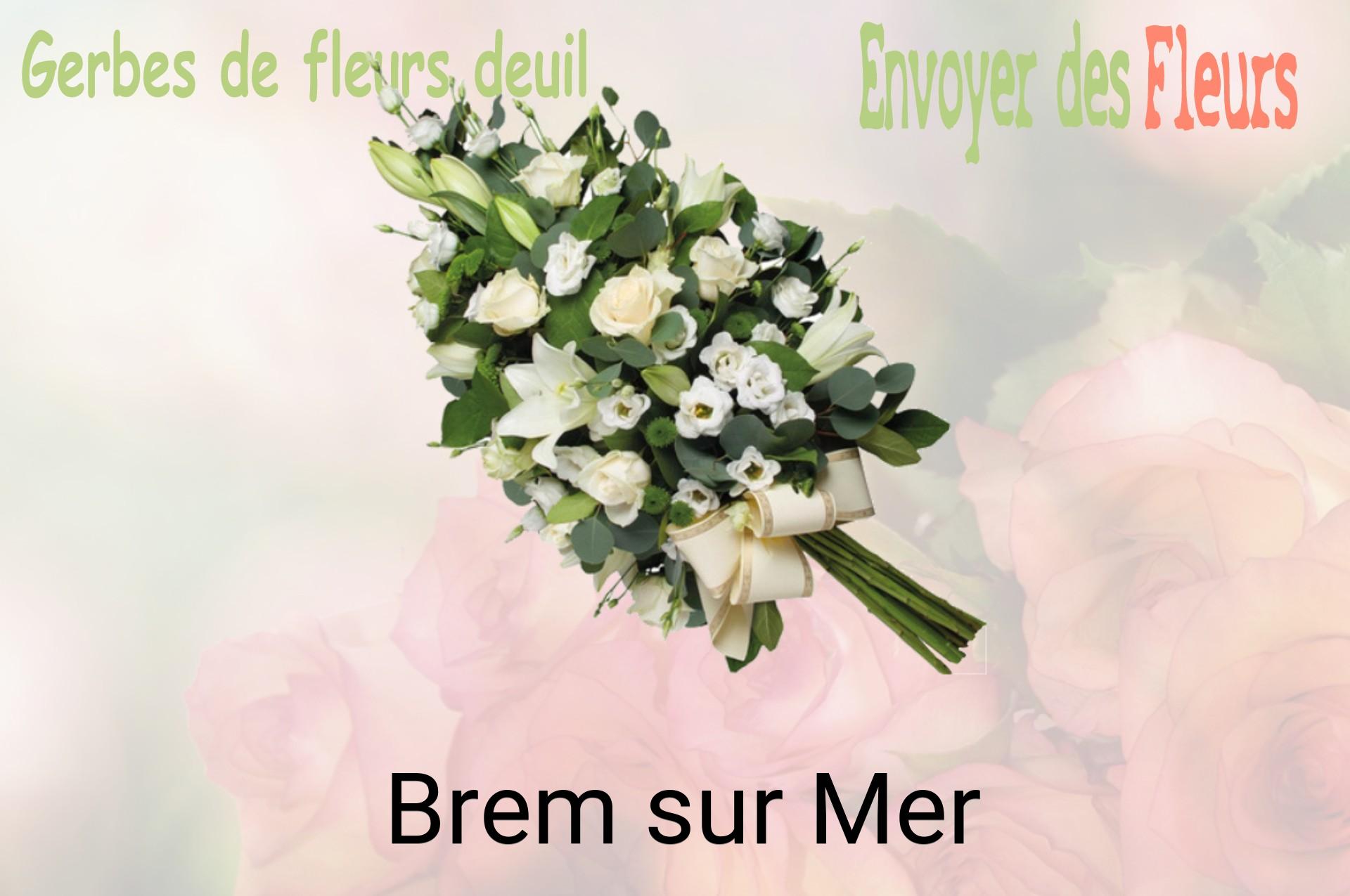 Gerbe de fleurs de deuil livrée à Brem-sur-Mer